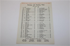 1963 Masters Tournament Thursday, Friday & Saturday Pairing Sheets - Jack's First Masters Win