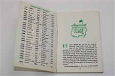 1960 Augusta National Golf Club Tournament Spectator Guide - Palmer's Second Masters Win