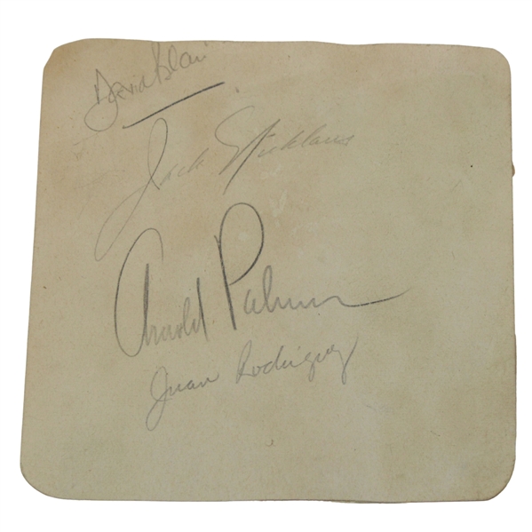 Arnold Palmer, Jack Nicklaus, Juan ChiChi Rodriguez & other Vintage Signed Album Page JSA ALOA