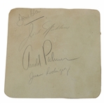 Arnold Palmer, Jack Nicklaus, Juan ChiChi Rodriguez & other Vintage Signed Album Page JSA ALOA