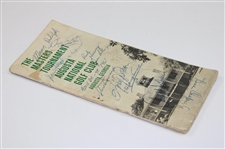 Claude Harmon, Picard, Demaret, Big 3 & others Signed 1961 Masters Booklet JSA ALOA
