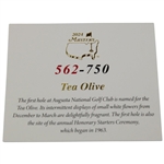2024 Masters Tournament Ltd Ed Coin #562/750 in Box w/Card - Hole One Tea Olive