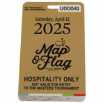 2025 Masters Map & Flag Official Hospitality Only Saturday Badge #U00041 - Rory Career Grand Slam!