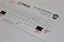 Phil Mickelson & Vijay Singh Signed Official 2013 PGA Championship at Oak Hill CC 3rd Rd Scorecard