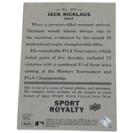 Jack Nicklaus Signed 2008 Upper Deck Sport Royalty Card No. 298 JSA ALOA