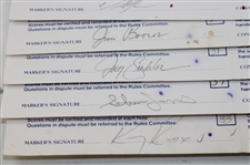 Twenty (20) 1989 Bank of Boston Classic Official Tournament Used Scorecards - 40 Signatures!