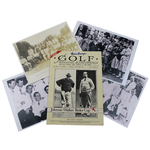 Gene Sarazen Signed 1987 Vintage Golf Illustrated w/Presentation Photos JSA ALOA