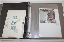 Binder of Postcards & First Day Covers Nelson Watkins & Others