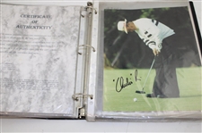 Binder of Signed Photos Price, Olazabal & Others JSA ALOA
