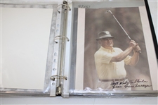 Binder of Signed Photos Price, Olazabal & Others JSA ALOA