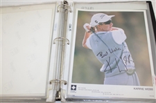 Binder of Signed Photos Price, Olazabal & Others JSA ALOA