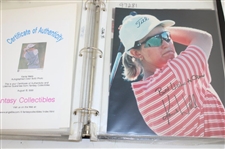 Binder of Signed Photos Price, Olazabal & Others JSA ALOA