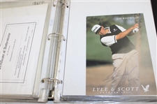 Binder of Signed Photos Price, Olazabal & Others JSA ALOA