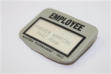 1962 Masters Tournament Employee Badge - Golf Shop - Freddie Mertins 