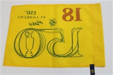 John Daly & John Daly Jr Signed 2022 OPEN Championship at St Andrews Yellow Flag JSA ALOA