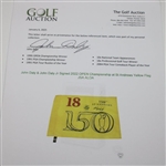 John Daly & John Daly Jr Signed 2022 OPEN Championship at St Andrews Yellow Flag JSA ALOA