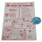 1967 Western Open at Beverly CC Pass & Pairing Sheet - Jack Nicklaus Winner