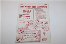 1967 Western Open at Beverly CC Pass & Pairing Sheet - Jack Nicklaus Winner