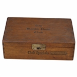 Vintage Wooden Cigar Box from The Sands Point Golf Club in Sands Point, New York