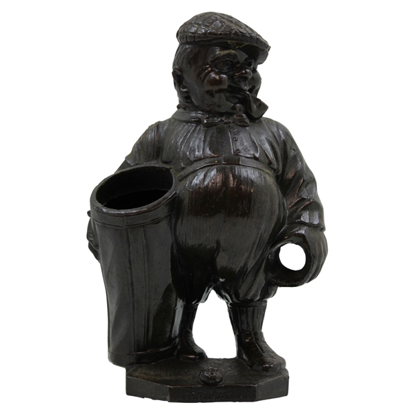 Vintage Patented Golf Caddy Themed Bronzed Spelter Peter Putter Pencil Holder