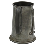Vintage Gentry Pewter Beer Stein with Crossed Golf Clubs & Golf Ball in Relief