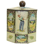 MacGregor Golf Themed Octagonal Tin Container with Lid - Employee Gift - Made in Belgium