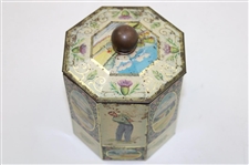 MacGregor Golf Themed Octagonal Tin Container with Lid - Employee Gift - Made in Belgium
