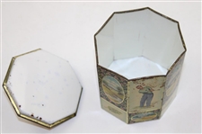 MacGregor Golf Themed Octagonal Tin Container with Lid - Employee Gift - Made in Belgium