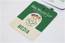 1989 Walker Cup at Peachtree GC Media Badge & 1991 US Open at Hazeltine Photo Badge #189