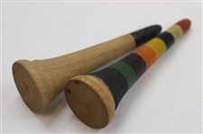 c.Late 1800's Miniature Parlor Table Croquet Set in Pine Box - Hutchin & Noyes & Co.