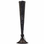 Ornate Golfing Cherubs with Crossed Clubs and Dimple Golf Ball at Base Thin Vase