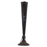 Ornate Golfing Cherubs with Crossed Clubs and Dimple Golf Ball at Base Thin Vase