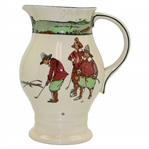 Vintage Royal Doulton Milk Pitcher w/Crombie 17th Century Pilgrim Golf Figures