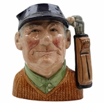 c.1970 Royal Doulton Large Ceramic Golfer Mug with Golf Clubs & Golf Bag