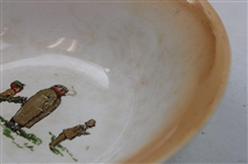 Vintage Steubenville China Ceramic Bowl with Golfer, Scorer & Caddy in Center