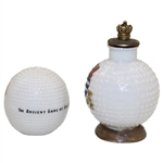 Two (2) Carlton China Crest Logo Bramble Golf Balls - Worthing & Canada