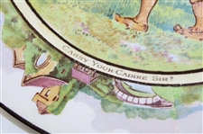 c.1920 Humorous Ceramic 'Carry Your Caddie Sir''? Plate Made by Bridgewood