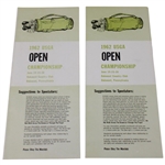Two (2) 1962 US Open at Oakmont Country Club Pairing Sheets