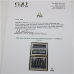 1963 Ryder Cup Dual Team Photo Framed Presentation - PGA REACH Collection