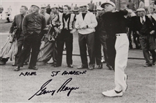 Gary Player Signed Back & White at St. Andrews 16x20 Photo w/'Arnie St. Andrews' JSA #CE33708