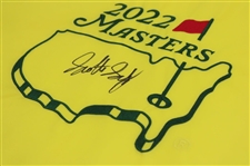 Scottie Scheffler Signed 2022 Masters Embroidered Flag JSA ALOA