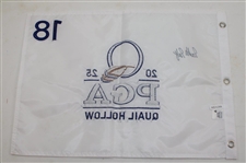 Scottie Scheffler Signed 2025 PGA Championship at Quail Hollow Embroidered Flag JSA ALOA