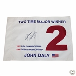 John Daly Signed 2 Time Major Winner Flag - Daly Collection JSA ALOA