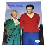 Jack Nicklaus & Tommy Aaron Dual Signed Green Jacket 8x10 Photo JSA #CB46161