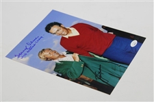Jack Nicklaus & Tommy Aaron Dual Signed Green Jacket 8x10 Photo JSA #CB46161