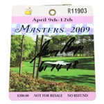 Gary Player Signed 2009 Masters Tournament SERIES Badge #R11903 with Years Won JSA ALOA
