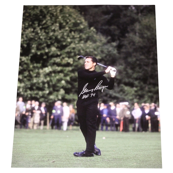 Gary Player Signed Post Swing 16x20 Photo w/HOF 74 JSA ALOA