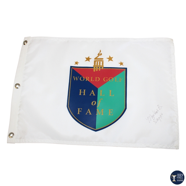 LPGA Founder Marlene Bauer Hagge Signed World Golf Hall of Fame Flag JSA ALOA