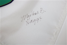LPGA Founder Marlene Bauer Hagge Signed World Golf Hall of Fame Flag JSA ALOA