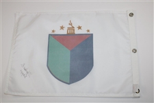 LPGA Founder Marlene Bauer Hagge Signed World Golf Hall of Fame Flag JSA ALOA